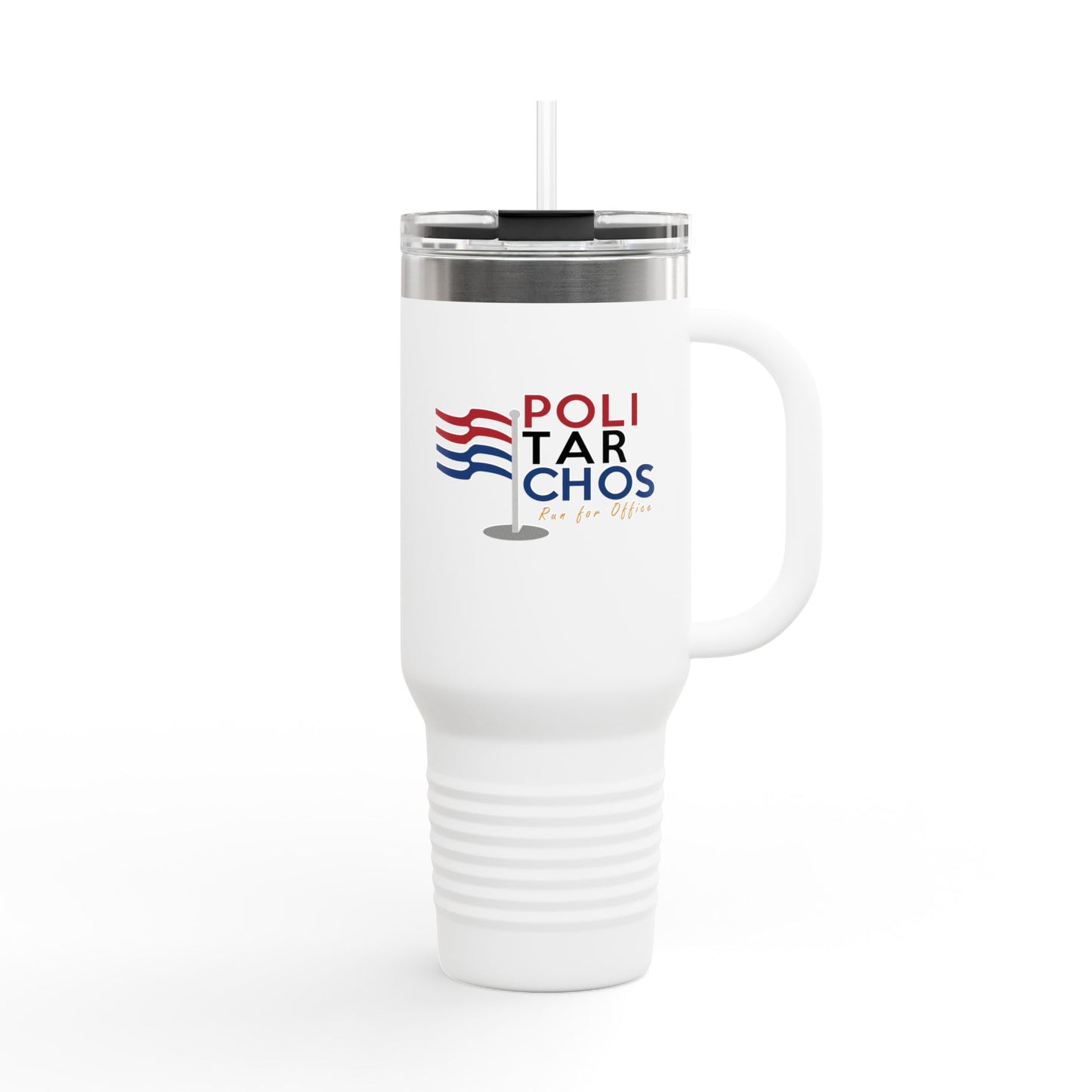 PoliTarchos Insulated Travel Mug - 40oz, Perfect for Political Events and Everyday Use