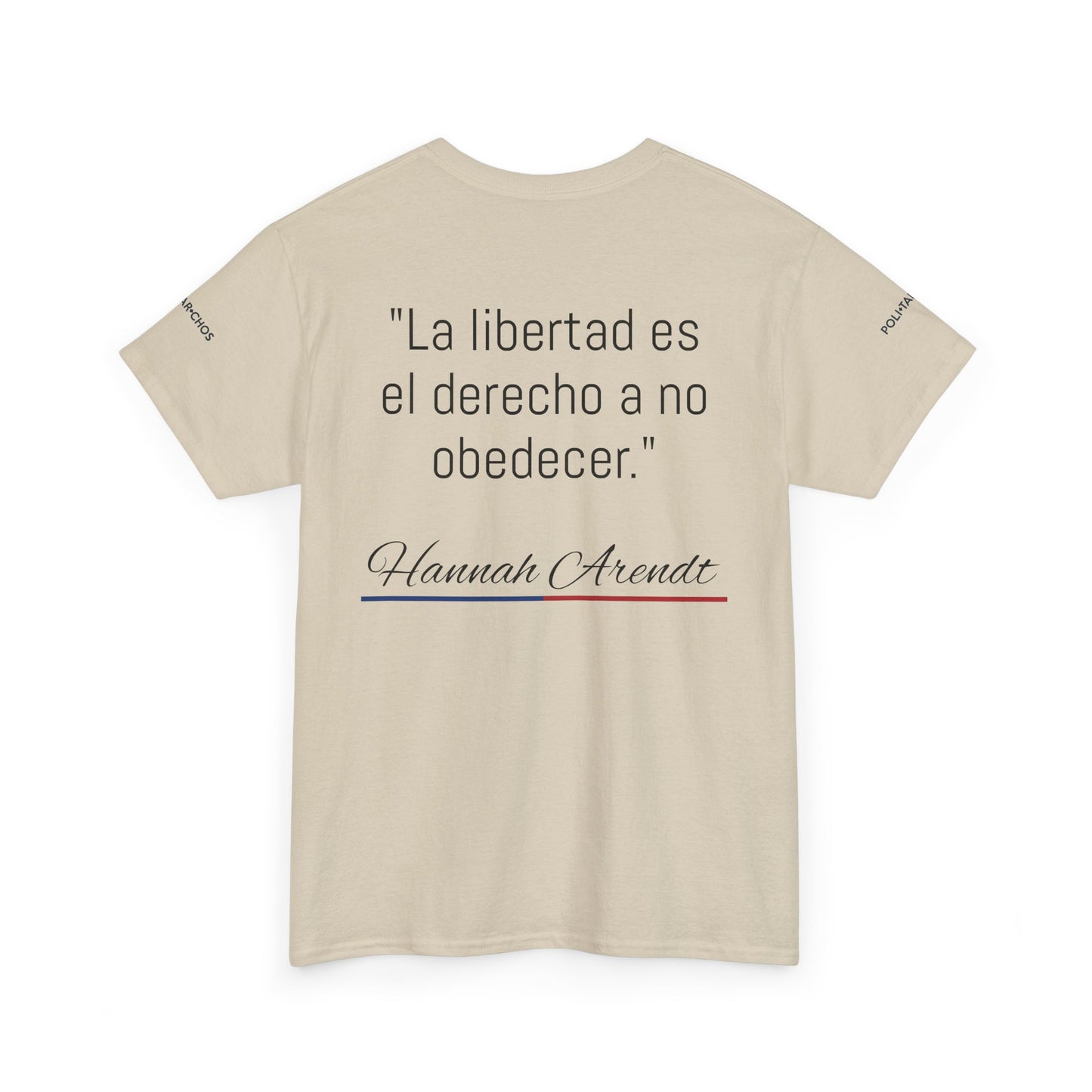 Unisex Heavy Cotton Tee - Politarchos Run for Office Tee with Inspirational Quote by Hannah Arendt