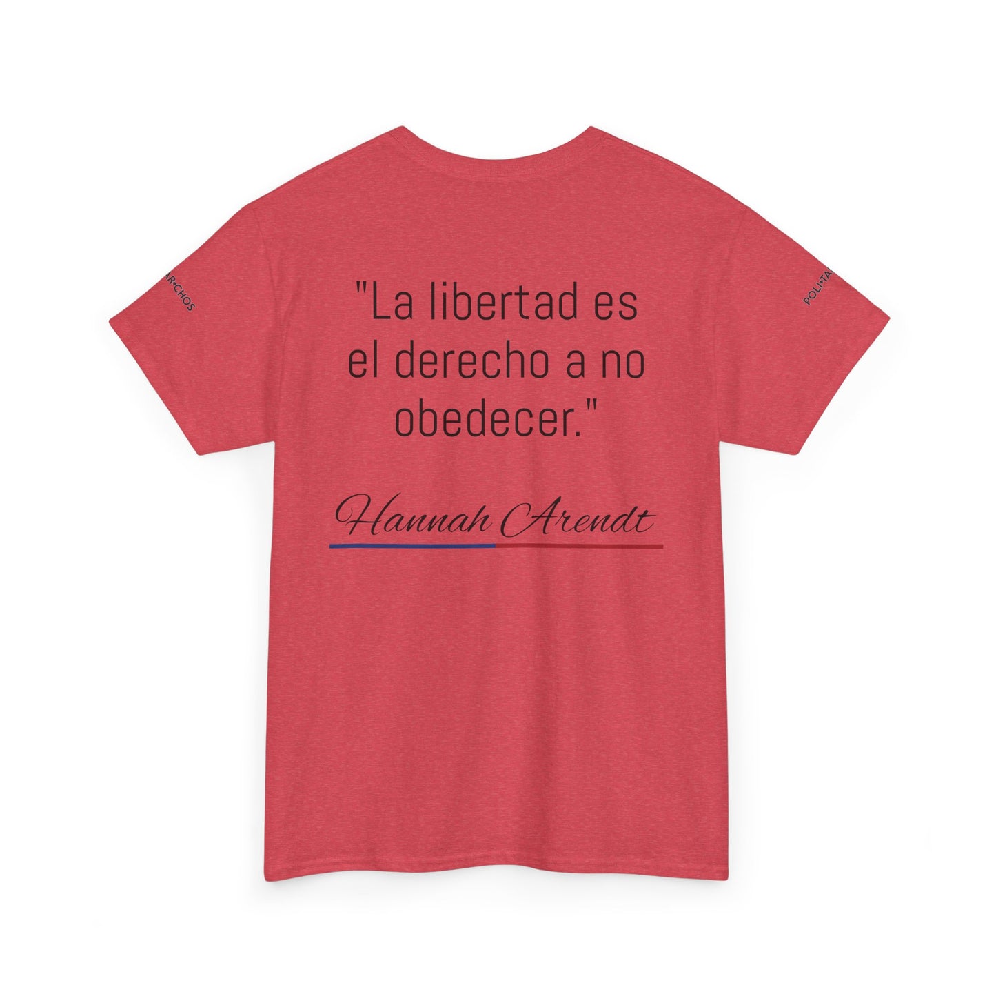 Unisex Heavy Cotton Tee - Politarchos Run for Office Tee with Inspirational Quote by Hannah Arendt