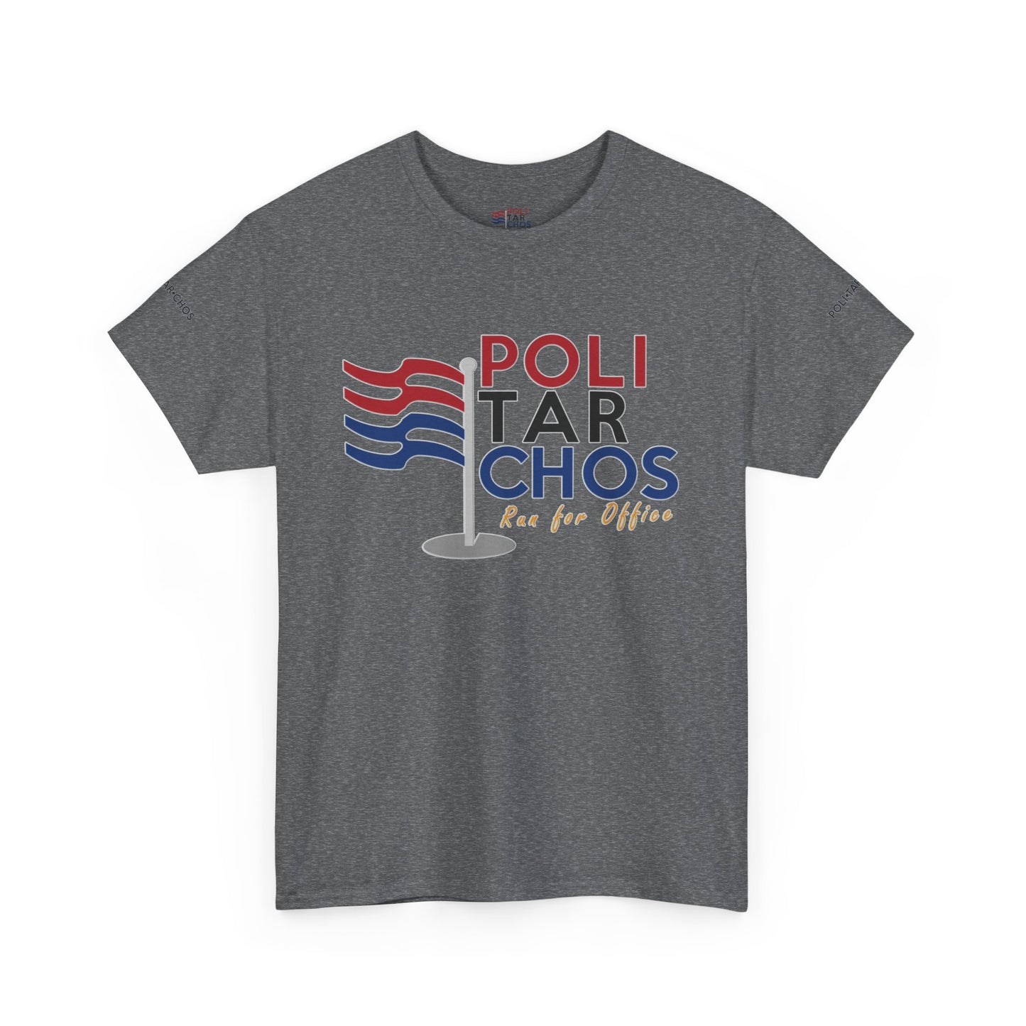 Unisex Heavy Cotton Tee - Politarchos Run for Office Tee with Inspirational Quote by Hannah Arendt